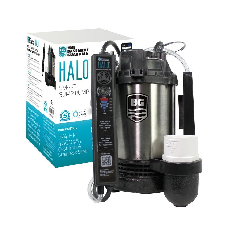 Wayne HALO75 Basement Guardian Halo Submersible Sump Pump, 3/4 HP