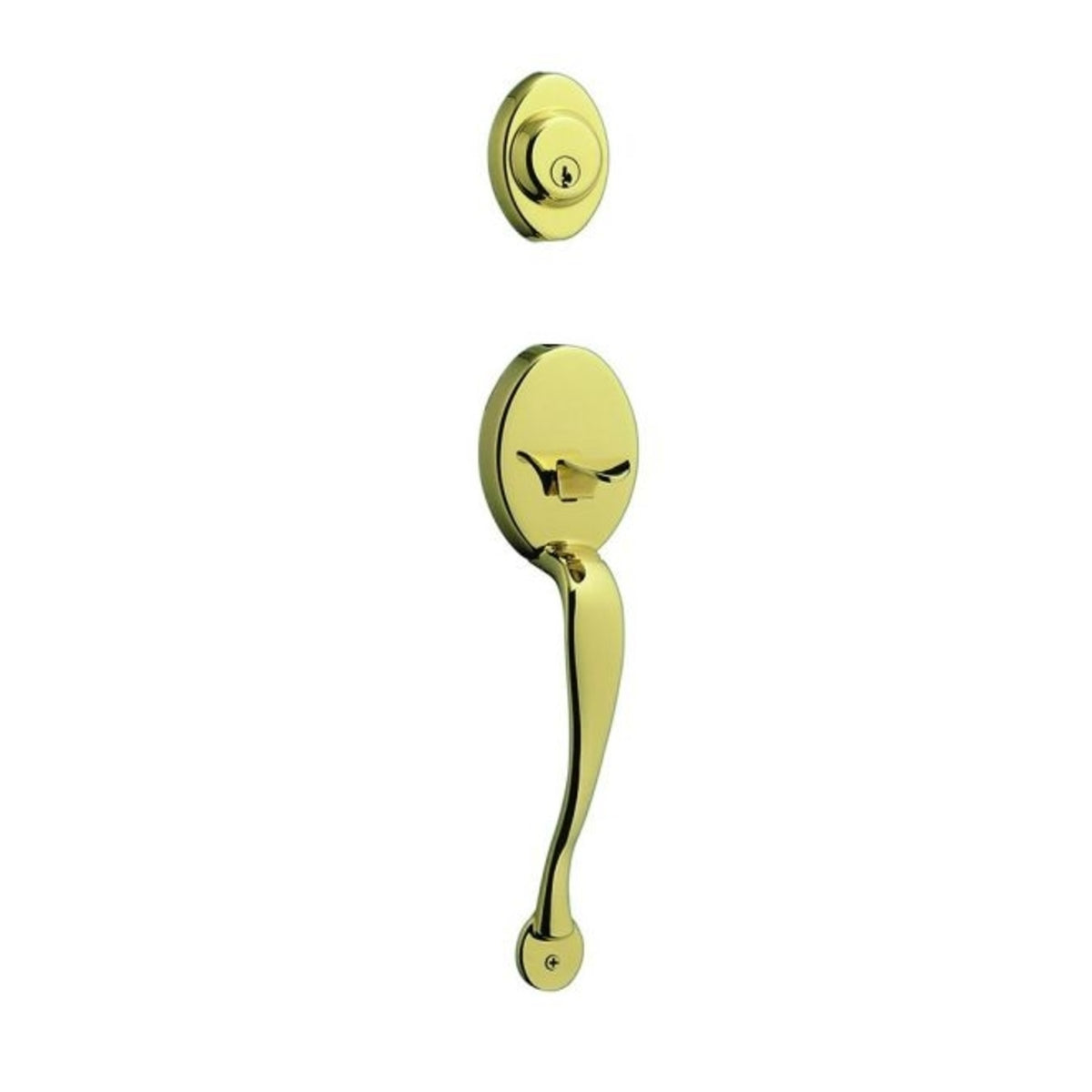 Weiser Lock GA71A3BR Exterior Augusta Dummy Handleset, Lifetime Bright Brass