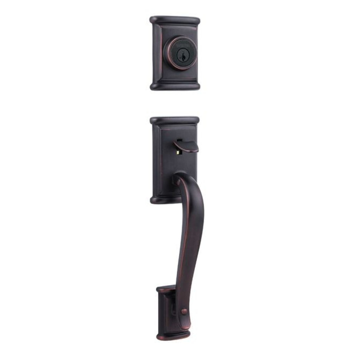 Weiser Lock GCA9771ADH11PS Exterior Ashfield Single Cylinder Active Handleset, Venetian Bronze