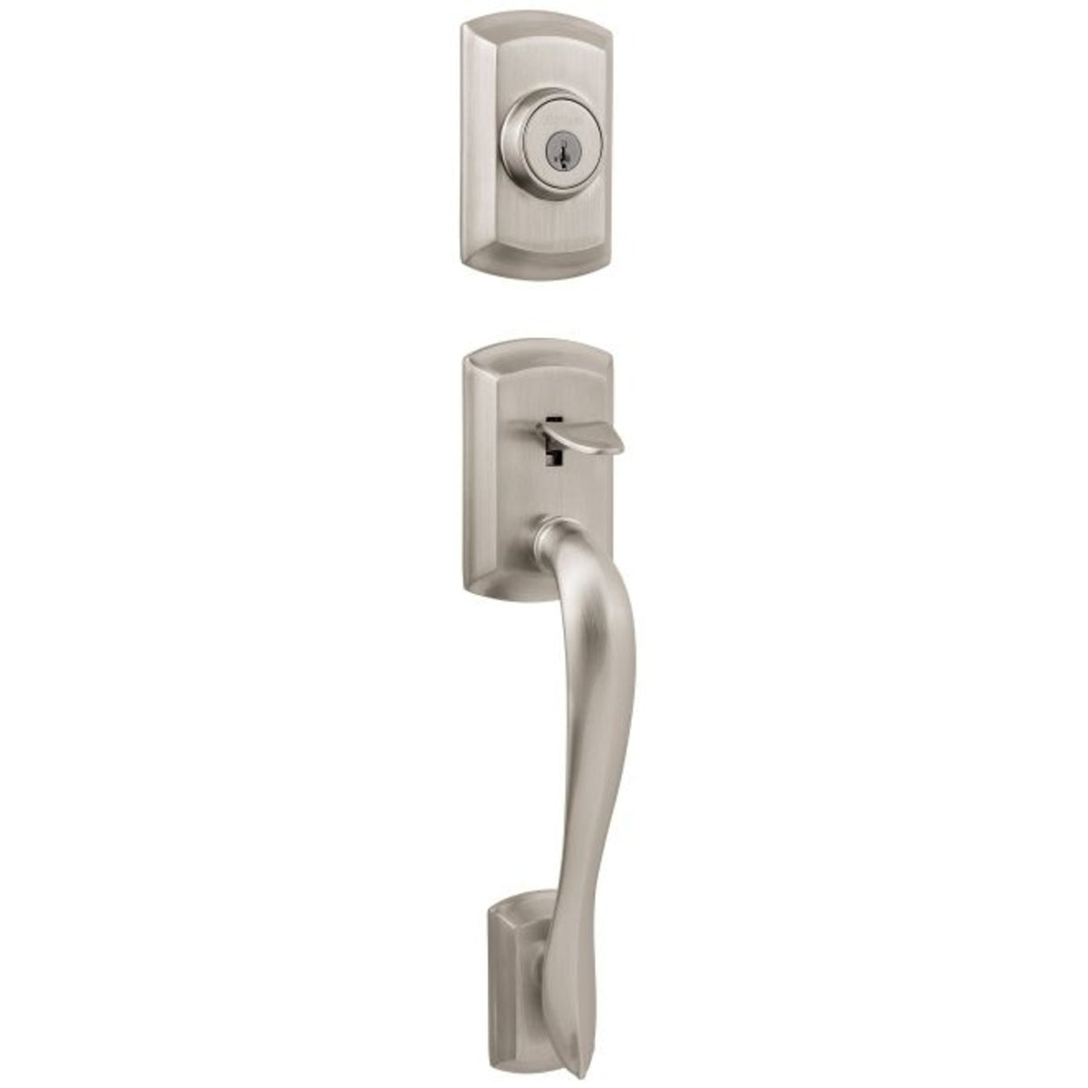 Weiser Lock GCA9671AVH15S Exterior Avalon Double Cylinder Active Handleset, Satin Nickel
