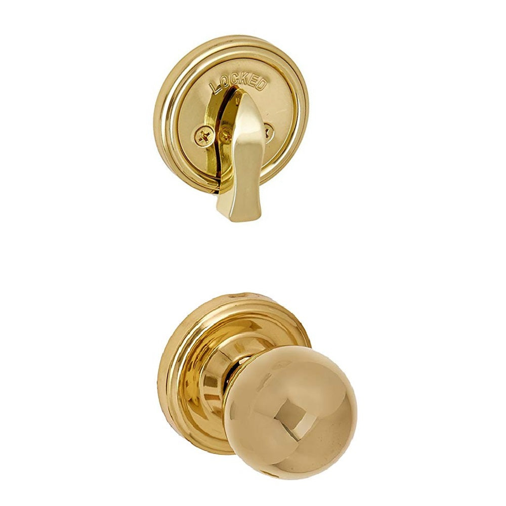 Weslock 02100--D3SL20 Barrington Single Cylinder Interior Handleset, Polished Brass