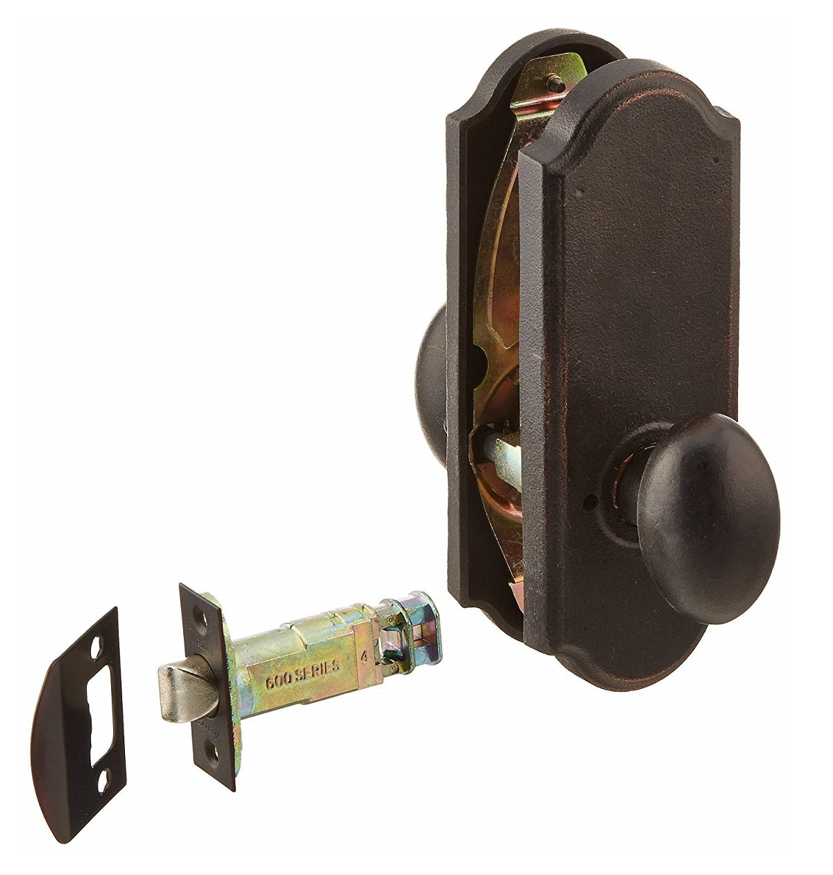 Weslock L7210M1M1SL20 Left Hand Durham Privacy Door knob, Oil Rubbed Bronze