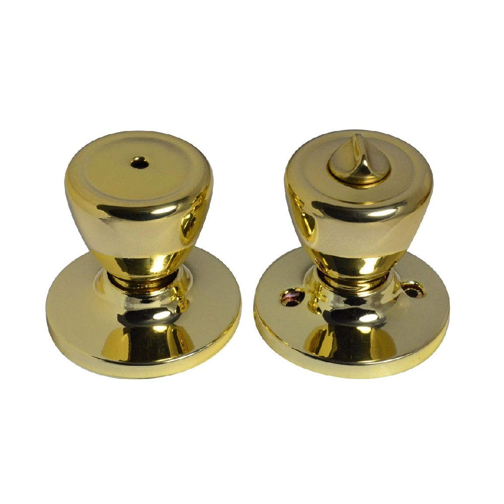 Weslock 00210T3T3FR20 Tulip Privacy Door Knob, Bright Brass