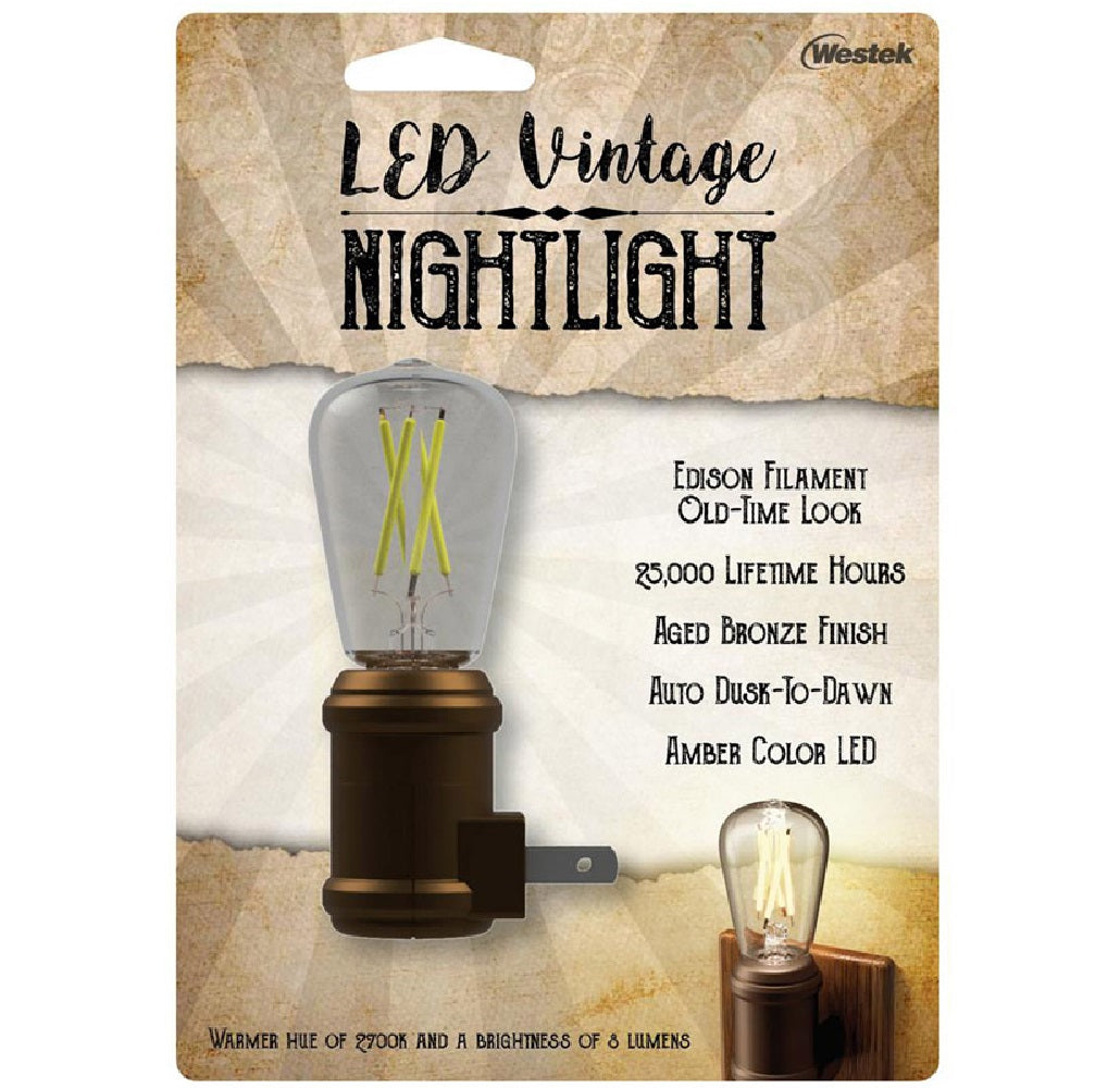 Westek NL-EDSN-DB Amertac Automatic Plug-in LED Night Light, Bronze