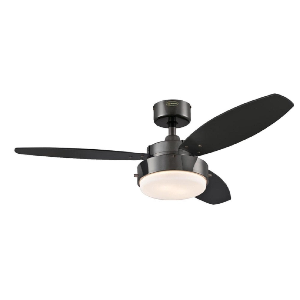 Westinghouse 72215 Alloy Indoor Ceiling Fan, Gun Metal, Black, 42 Inch