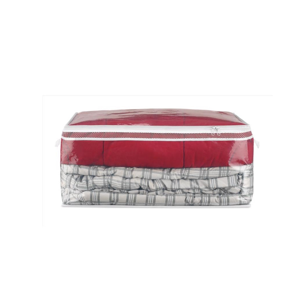 Whitmor 6153-8646-CB Flexible Zip Storage Tote, Clear