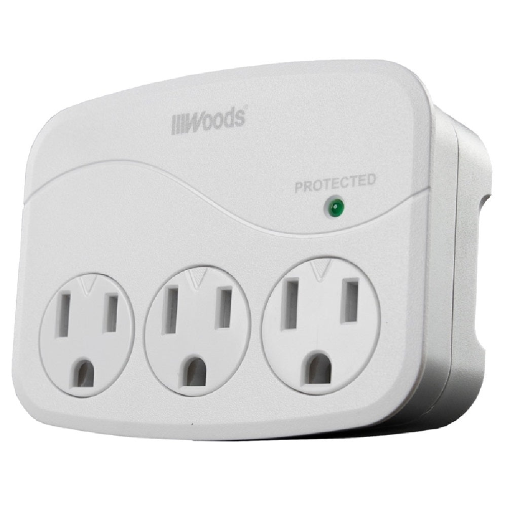 Woods 41034 Outlet Surge Protector Strip, White