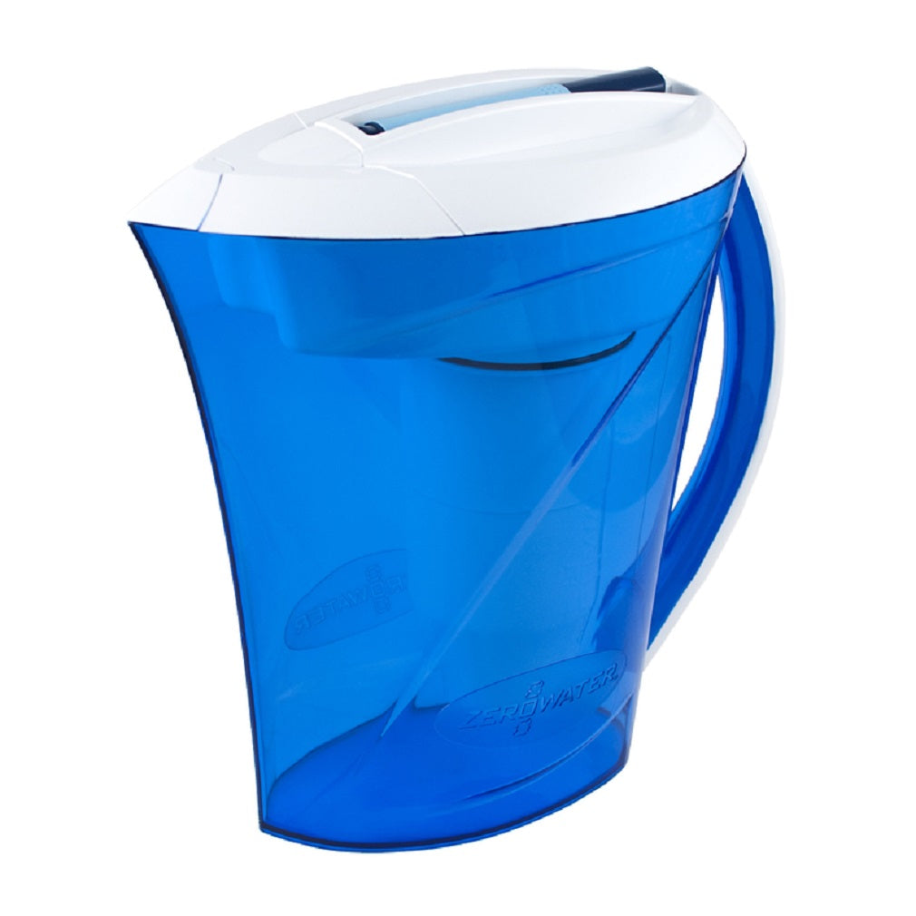 ZeroWater ZD-010 Ready Pour Water Filtration Pitcher, Blue/Clear, 10 Cups