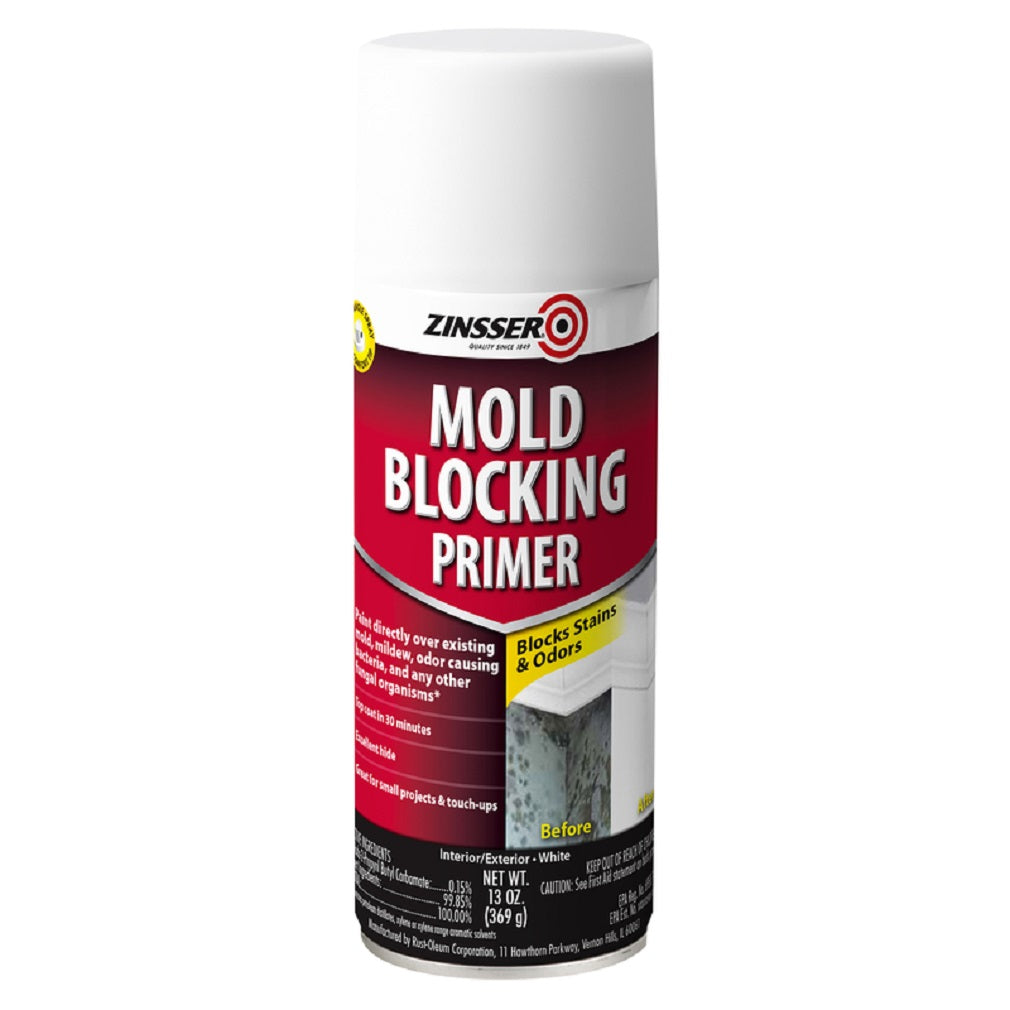 Zinsser 287512 Mold Blocking Water-Based Primer, White, 13 Oz