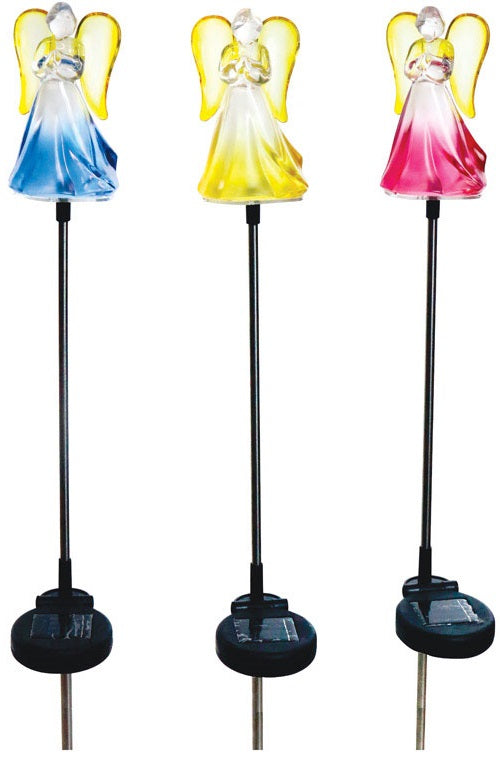 Alpine SOT886BB Christmas Solar Angel Stake, 33", Assorted Color