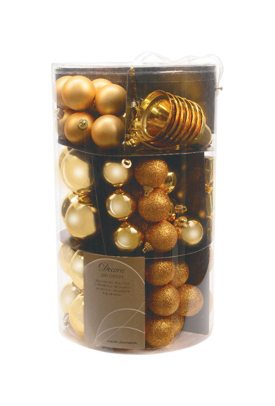 Celebrations 956019 Christmas shatterproof Ornament, Gold