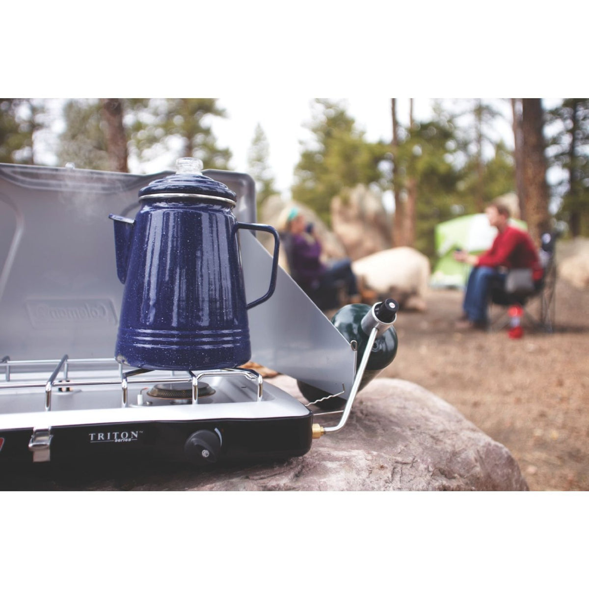 Coleman 2000020954NP Propane InstaStart Triton Stove, 2-Burner 22,000 BTU Steel