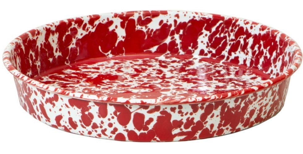 Crow Canyon D66RM Round Cake Pan, 9", Red Marble