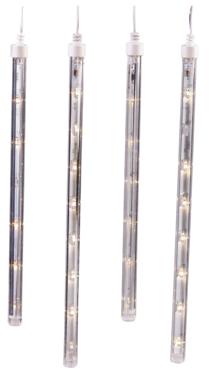 Energy Best 7109002-01T Tubular Twinkle Icicle Light Set, White, 18'