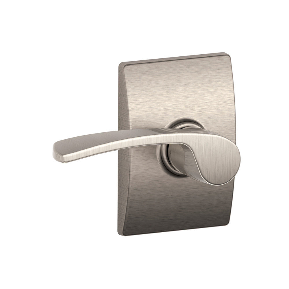 Schlage F10 MER 619 CEN Century Collection Merano Passage Lever, Satin Nickel, Zinc