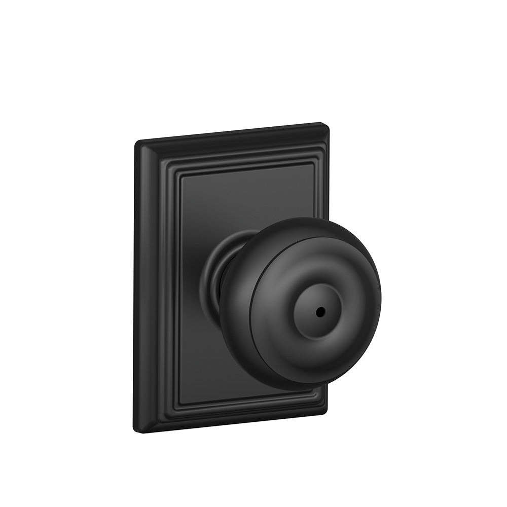 Schlage F40 GEO 622 ADD Addison Georgian Privacy Knob, Matte Black