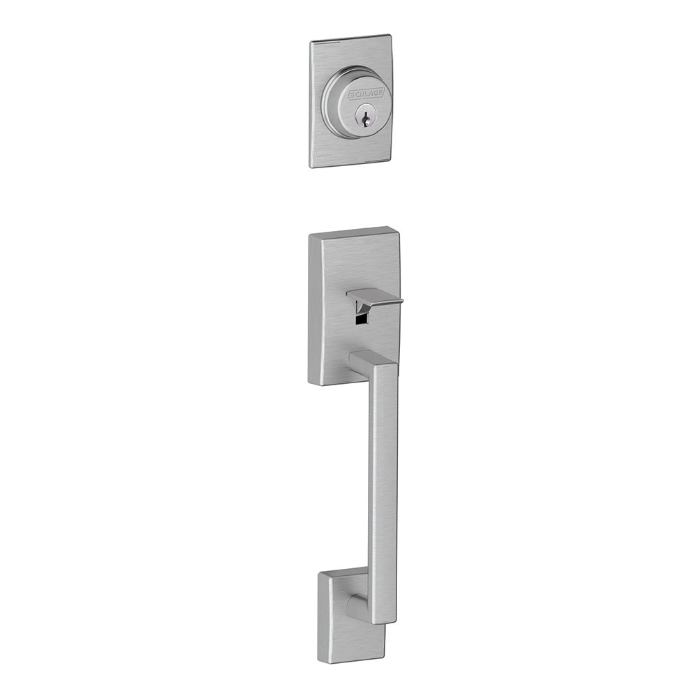 Schlage F92 CEN 626 Century Dummy Exterior Handleset, Satin Chrome