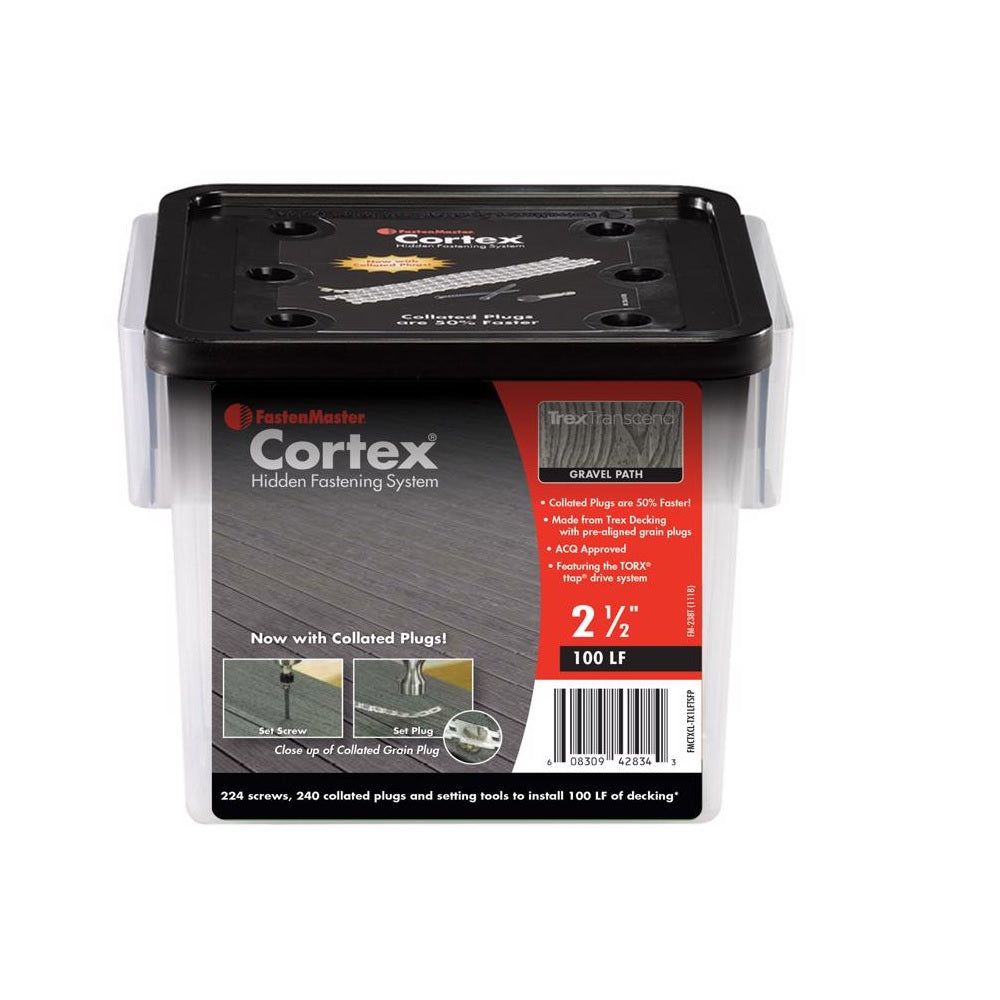 FastenMaster CTXCL-TX1LFTSGP Cortex Hidden Deck Fastener, 2-1/2 Inch