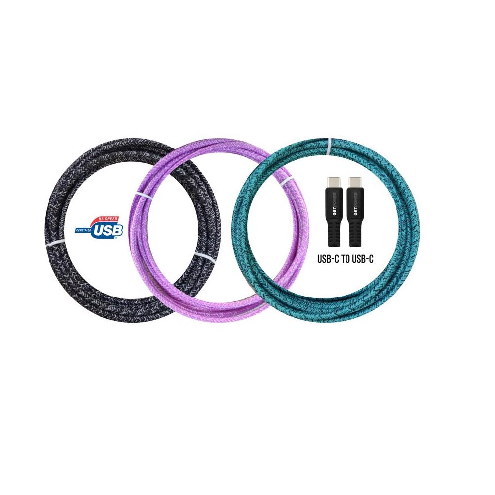 GetPower GP-XL-BRDC-C Braided USB-C Cable, 5 Watts