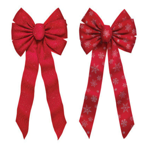 Holiday Trim 7488 Fancy Glitter Bow Assortment, 27"