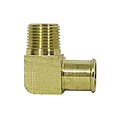 Imperial 92096 Brass Male Elbow Heater Hose, 3/4" x 1/2", Per Package Of 5