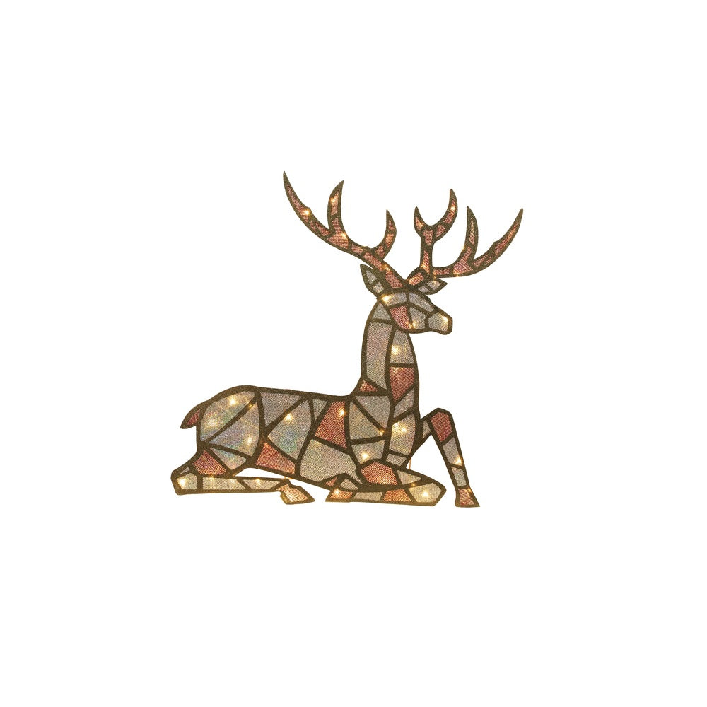 Puleo 327-YD1672L Led Yard Decor Deer, 33", Clear/Warm White