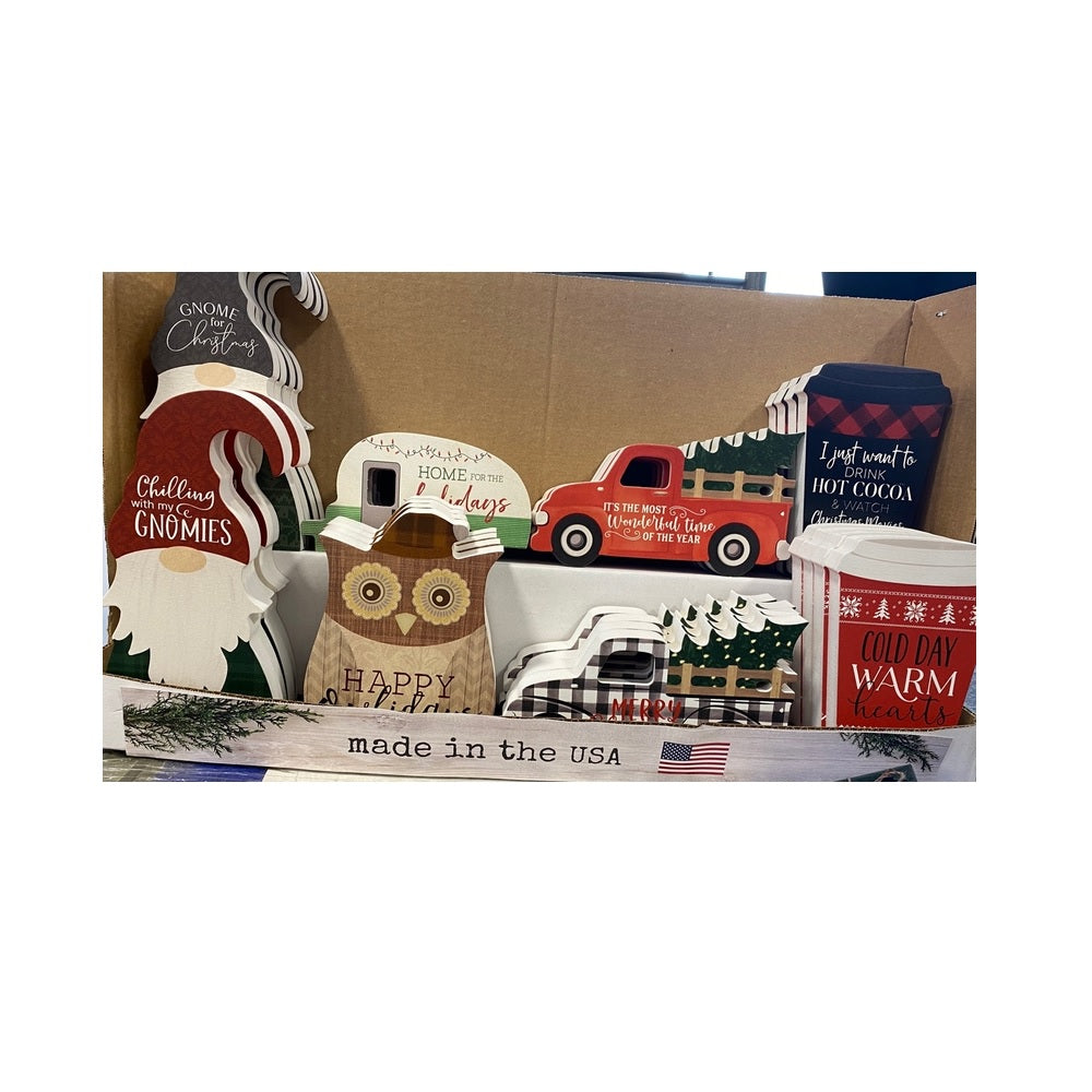 P Graham Dunn ACE-PDQ-SAT01 Christmas Assorted Tabletop Shapes
