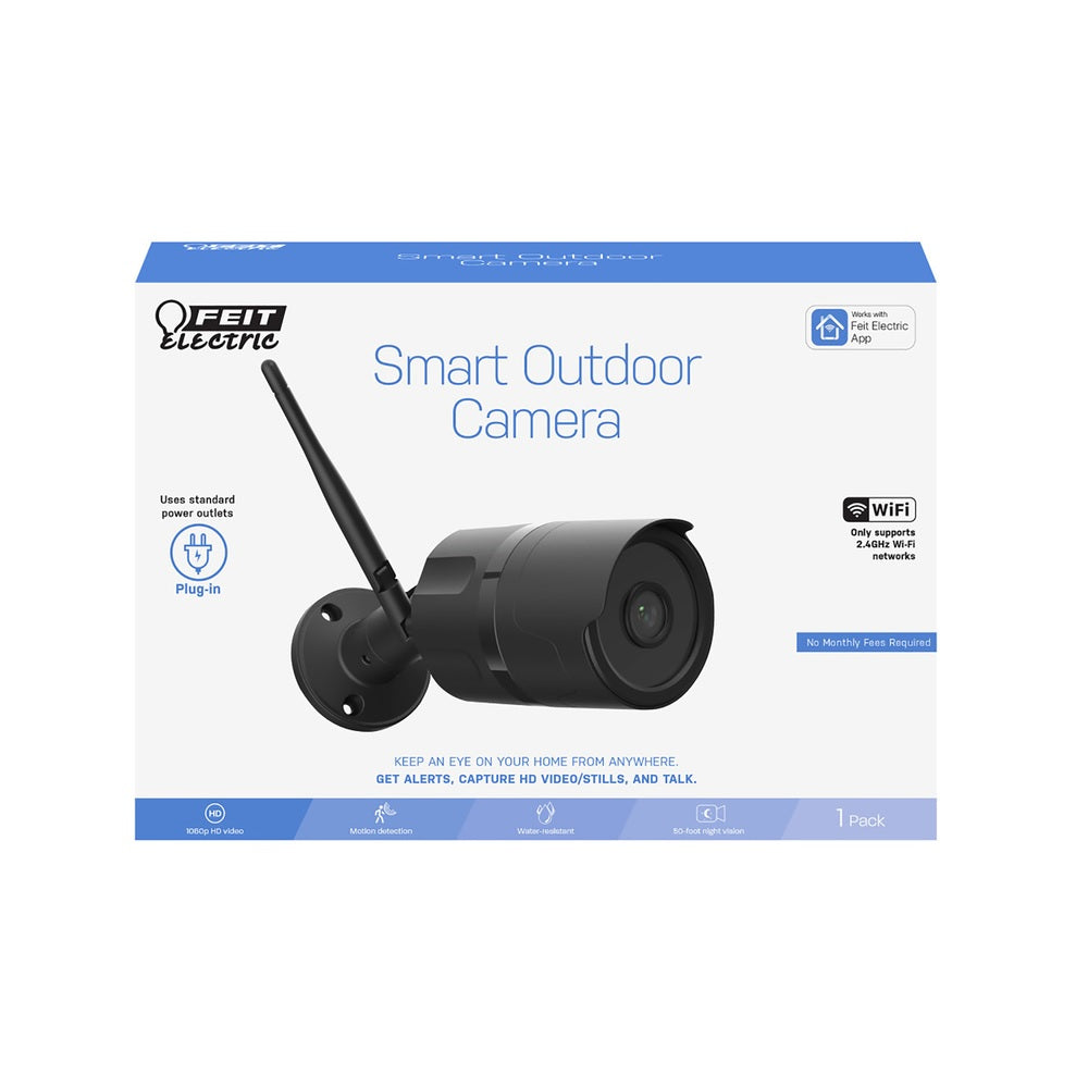 Feit Electric CAM/WM/WIFI Wi-Fi Security Camera, Black, Plastic