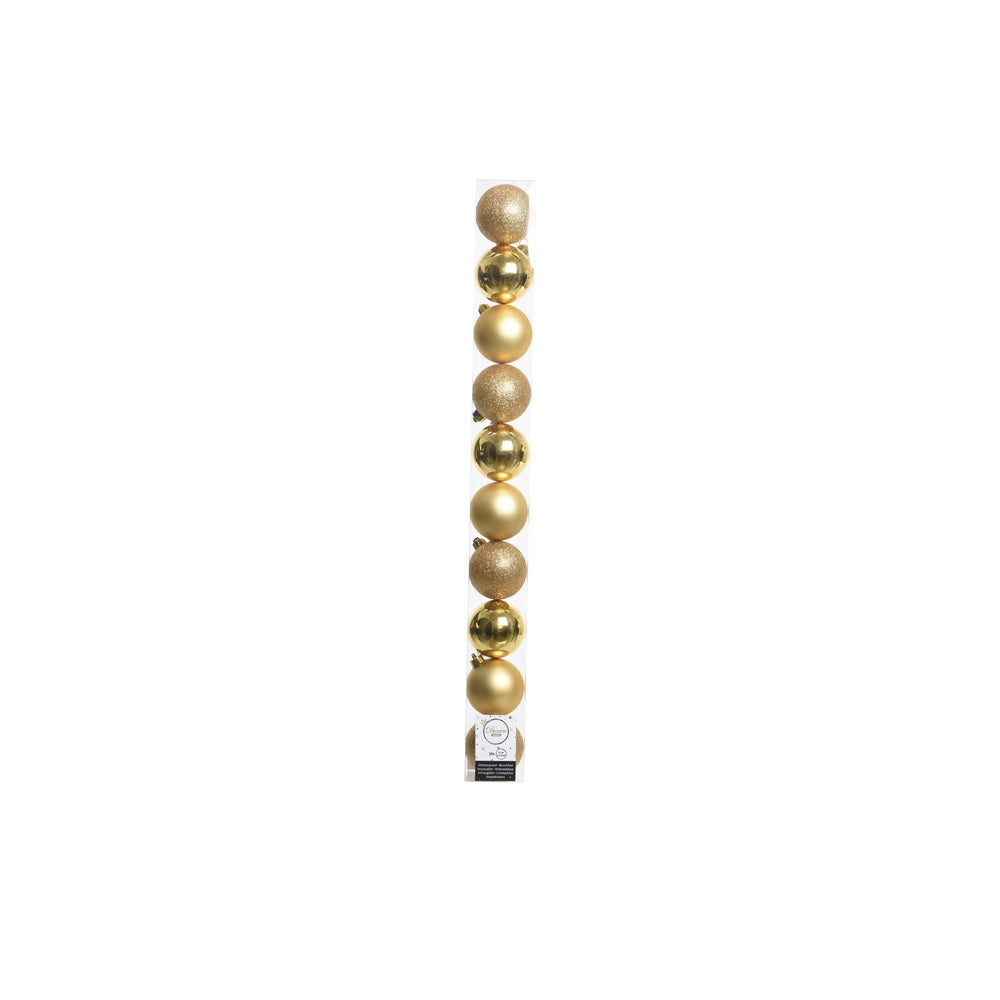 Decoris 20170 Shatterproof Baubles Ornament, Gold