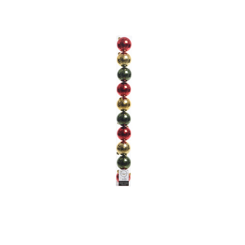 Decoris 20358 Shatterproof Bauble, Assorted, Plastic