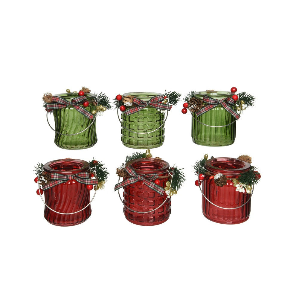 Decoris Tealight Tabletop Decor, Assorted, Glass