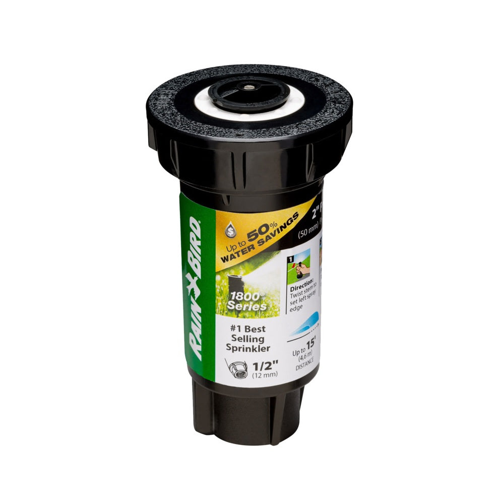 Rain Bird 1802HV15PR Adjustable Pop-Up Spray Head, Black