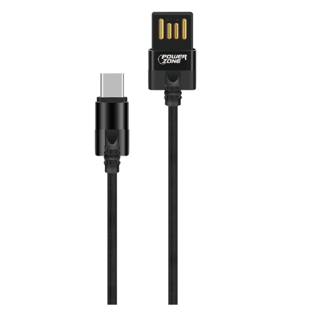 PowerZone T56-TYPE C Double Sided Micro Data Cable, 3 feet