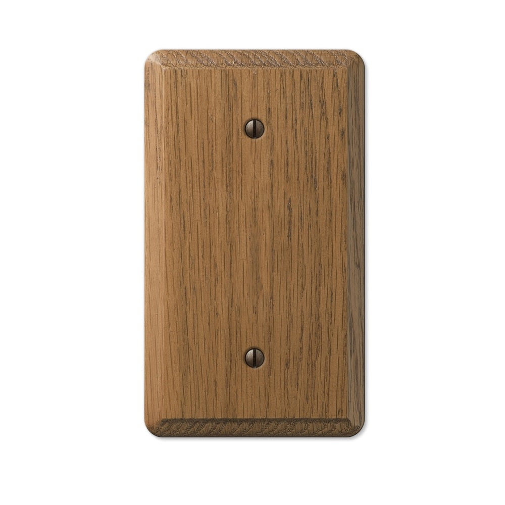 Amerelle 901B 1 Gang Blank Wall Plate, Wood, Brown