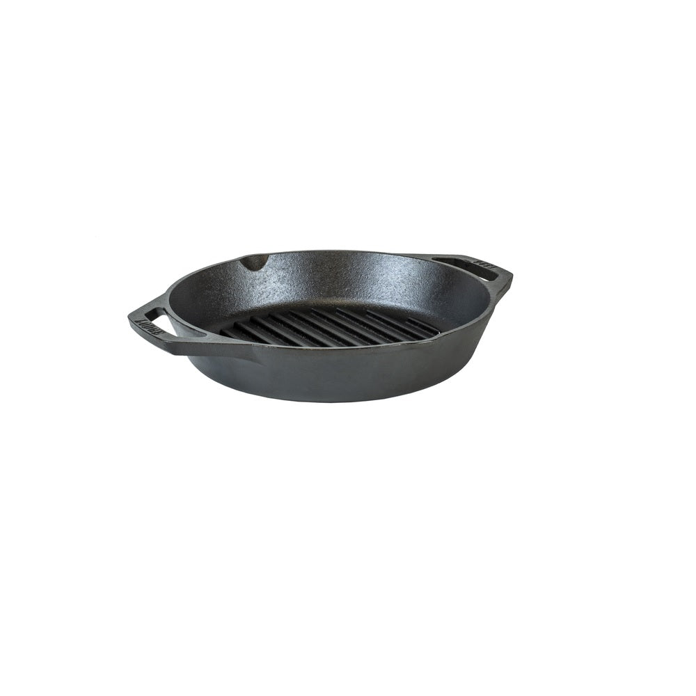 Lodge L8GPL Cast Iron Grill Pan, 10.25", Black