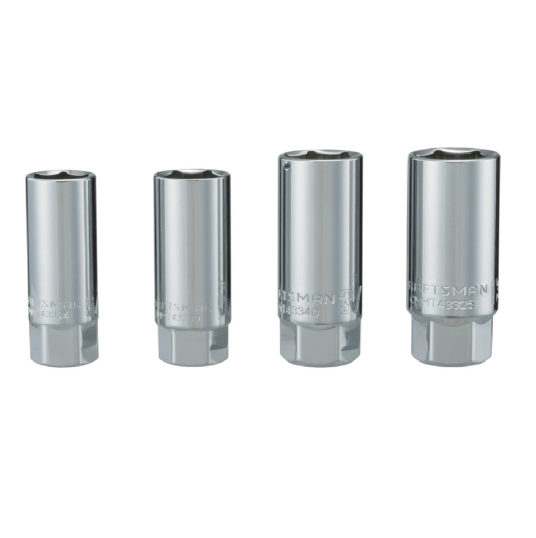 Craftsman CMMT34504 Metric Deep Socket, Polished Chrome