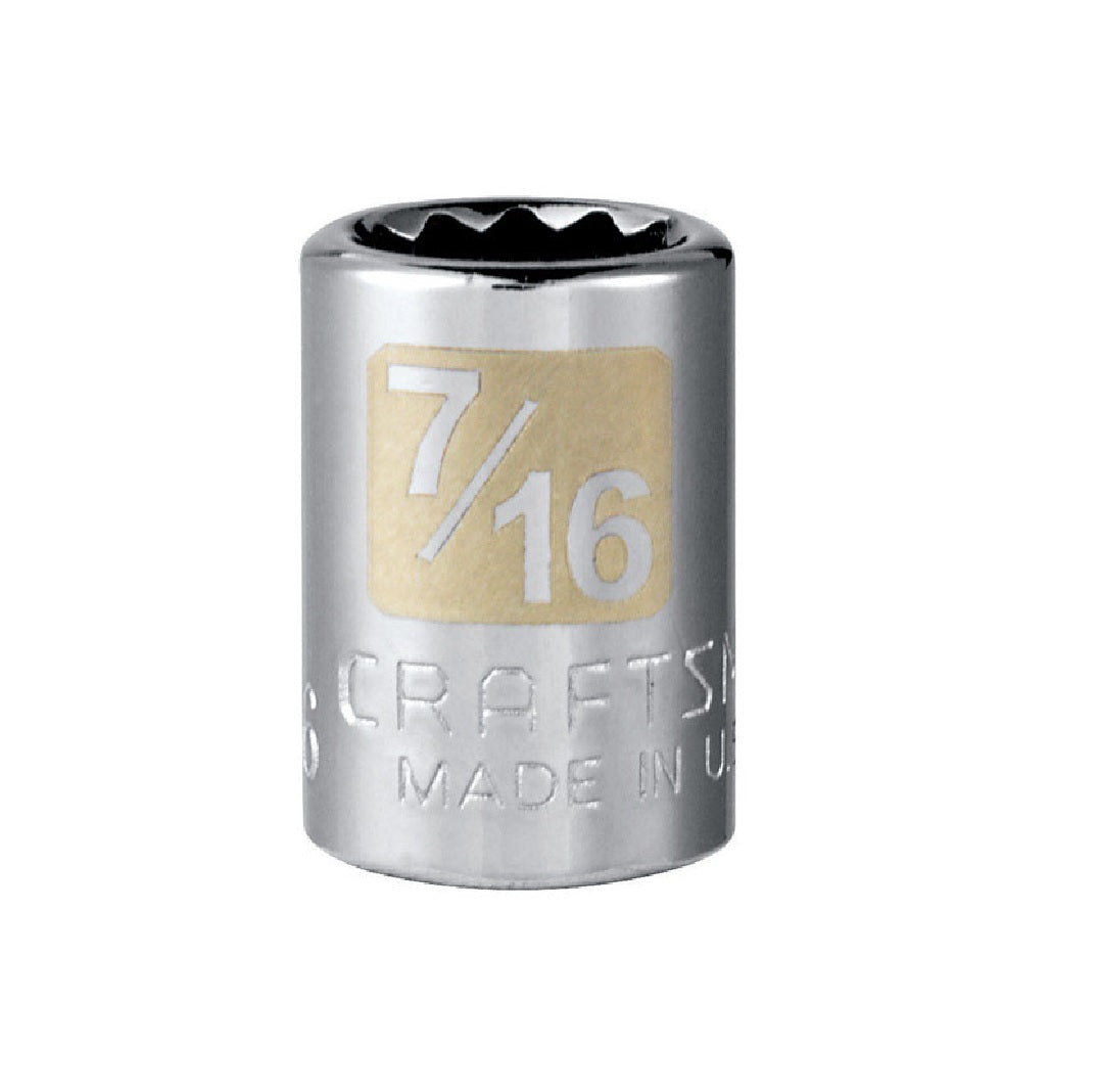 Craftsman CMMT44332 SAE Standard Socket, Polished Chrome