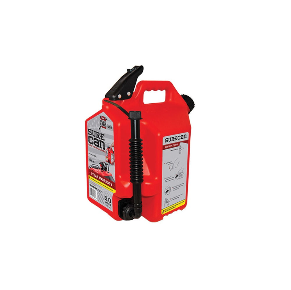 SureCan SUR50G2 Gas Can, Plastic, 5 Gallon