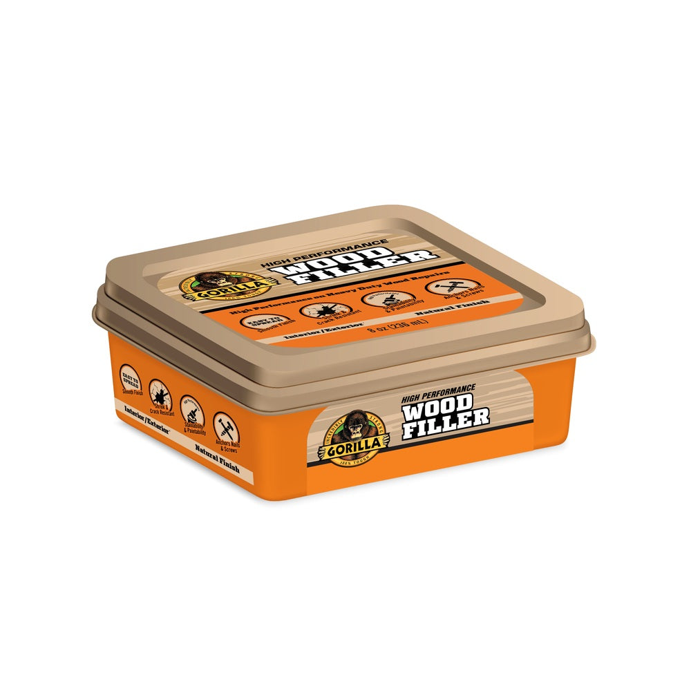 Gorilla 107083 Wood Filler, Natural, 8 Oz