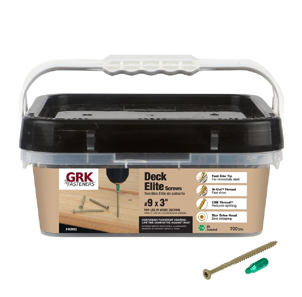 GRK 40903 Deck Elite Star Head Deck Screws, Steel