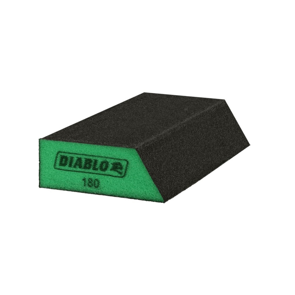 Diablo DFBLANGSFN01G Corner Contact Sanding Sponge, 5 Inch, 180 Grit