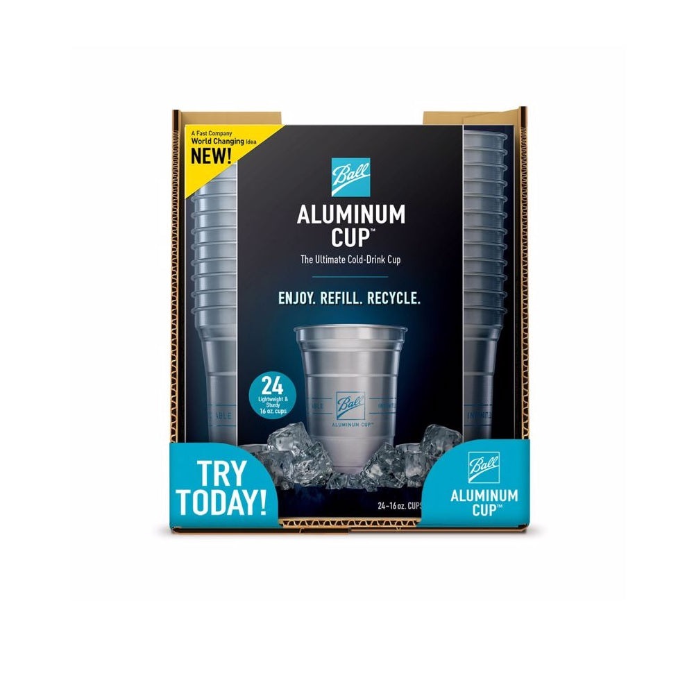Ball 10052 BPA Free Cooling Cup, Silver, 16 Oz