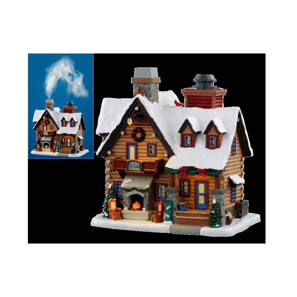 Lemax 05698 Thicket Falls Cabin Figurine, 4.5 V Adapter