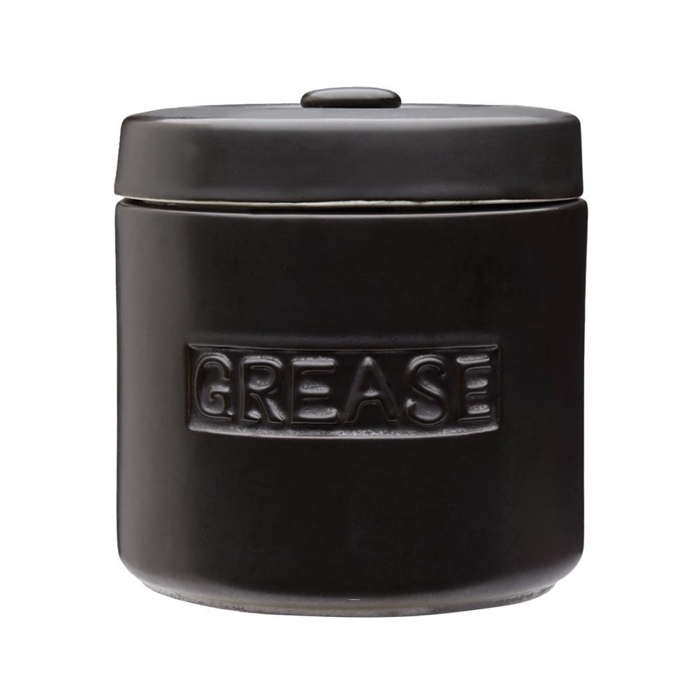 Fox Run 48764 Ceramic Grease Container, Black, 32 oz