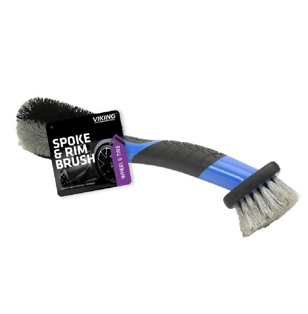 Viking 958700 Auto Wheel Detail Brush, Non-Slip Rubber