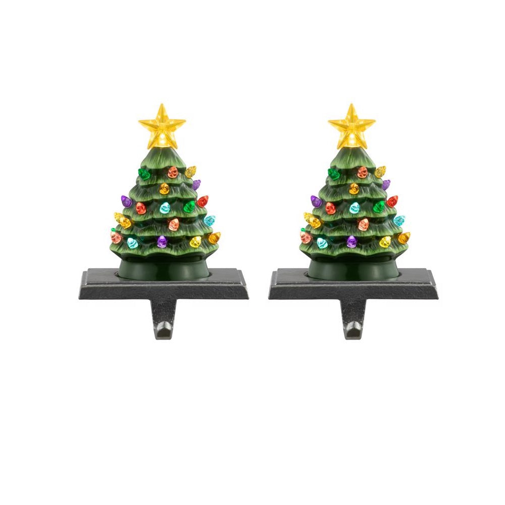 Mr. Christmas 11482 Vintage Tree Stocking Holder, Green