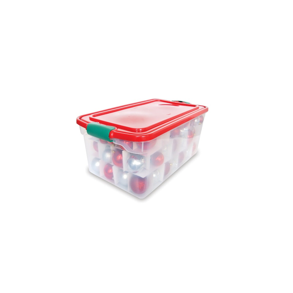 Homz 3441HORG.06 Ornament Storage Container, 64 Quart