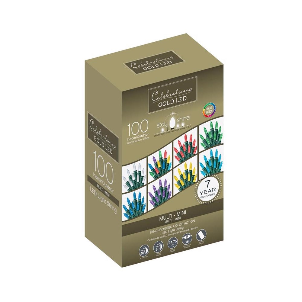 Celebrations 40790-71 String Christmas Lights, 24.75 Feet
