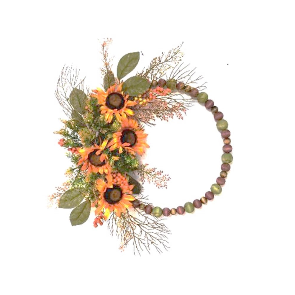 Celebrations B-22196 P Sunflower Harvest Wreath, 22 Inch