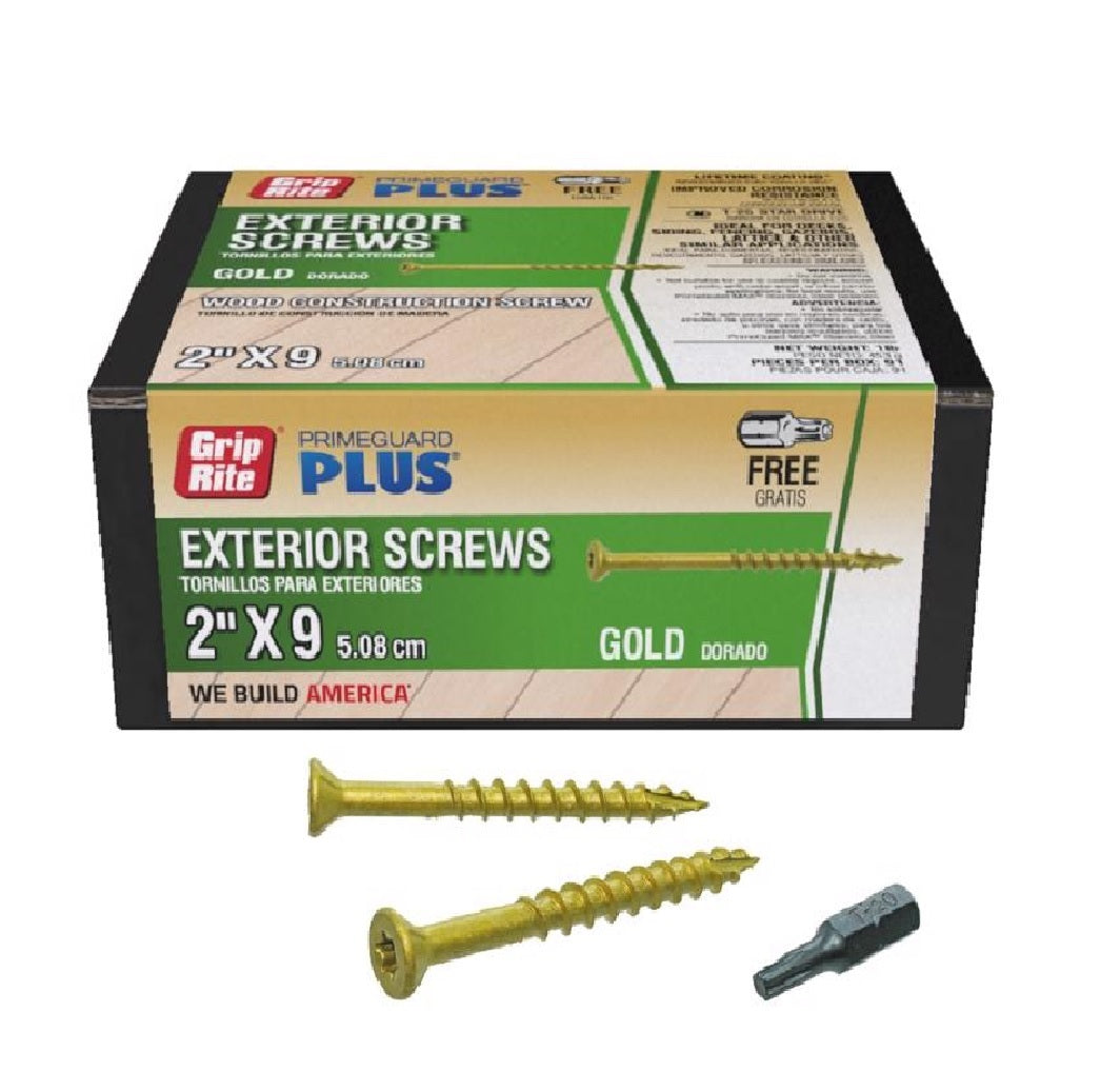 Grip-Rite L2STGD1 PrimeGuard Plus Flat Head Deck Screws